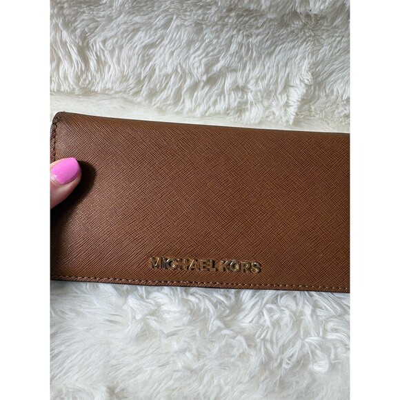 Michael Kors Wallet Womens One Size Brown Bifold Snap ID Window Card Slots - Picture 2 of 7